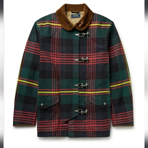 Polo Ralph Lauren Tartan Canvas Fireman’s Clasp Chore Coat Large - Picture 12 of 12